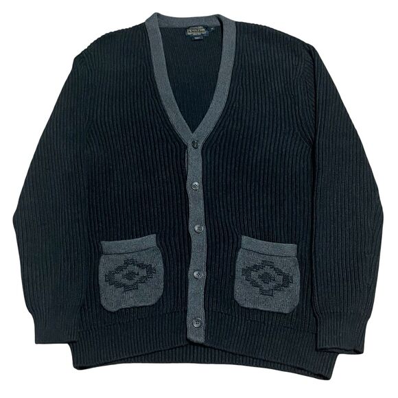 Pendleton Cotton Novelty Sweater Ribbed Cardigan Birds Eye Men’s XL BIG LEBOWSKI